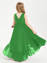 Cascading Skirt Boho Dresses for Junior Bridesmaids Green