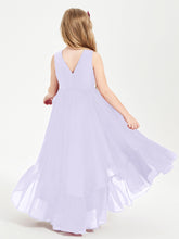 Cascading Skirt Boho Dresses for Junior Bridesmaids Lilac