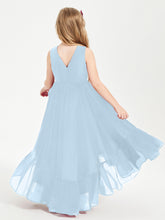 Cascading Skirt Boho Dresses for Junior Bridesmaids Sky Blue