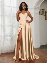 Cowl Neck Ruched Backless Dress With Slit Champagne