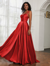 Cowl Neck Ruched Backless Dress With Slit Red