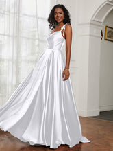 Cowl Neck Ruched Backless Dress With Slit White