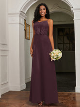 Sweetheart Spaghetti Straps Chiffon A-Line Dress Cabernet