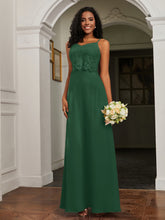 Sweetheart Spaghetti Straps Chiffon A-Line Dress Dark Green