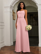Sweetheart Spaghetti Straps Chiffon A-Line Dress Dusty Rose