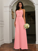 Sweetheart Spaghetti Straps Chiffon A-Line Dress Flamingo