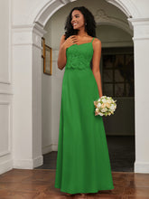 Sweetheart Spaghetti Straps Chiffon A-Line Dress Green
