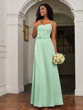 Sweetheart Spaghetti Straps Chiffon A-Line Dress Mint Green