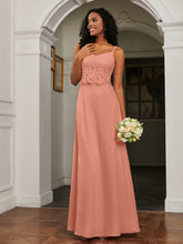 Sweetheart Spaghetti Straps Chiffon A-Line Dress Papaya