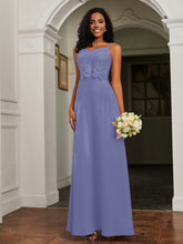 Sweetheart Spaghetti Straps Chiffon A-Line Dress Periwinkle