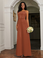 Sweetheart Spaghetti Straps Chiffon A-Line Dress Rust