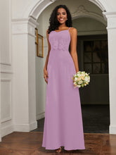 Sweetheart Spaghetti Straps Chiffon A-Line Dress Wisteria