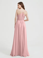 Spaghetti Strap Bridesmaid Dress with Pockets Dusty Rose