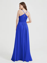 Spaghetti Strap Bridesmaid Dress with Pockets Royal Blue