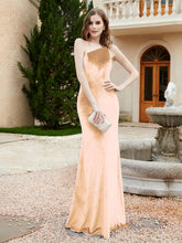 One Shoulder Spaghetti Straps Sheath Velvet Dress Champagne