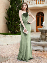 One Shoulder Spaghetti Straps Sheath Velvet Dress Dusty Sage