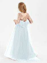 Sparkling Sequined Junior Bridesmaids Gown Mist