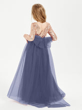 Sparkling Sequined Junior Bridesmaids Gown Stormy