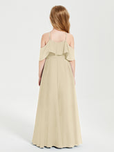 Off-the-Shoulder Long Dresses for Junior Bridesmaids Champagne