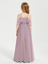 Off-the-Shoulder Long Dresses for Junior Bridesmaids Dusk