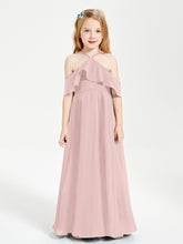 Off-the-Shoulder Long Dresses for Junior Bridesmaids Dusty Rose
