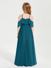 Off-the-Shoulder Long Dresses for Junior Bridesmaids Ink Blue