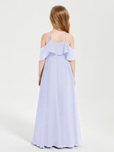 Off-the-Shoulder Long Dresses for Junior Bridesmaids Lavender