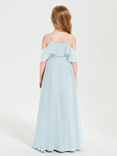 Off-the-Shoulder Long Dresses for Junior Bridesmaids Mist