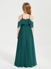Off-the-Shoulder Long Dresses for Junior Bridesmaids Peacock