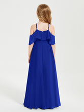 Off-the-Shoulder Long Dresses for Junior Bridesmaids Royal Blue