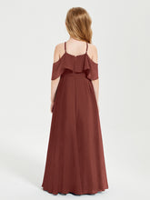 Off-the-Shoulder Long Dresses for Junior Bridesmaids Terracotta