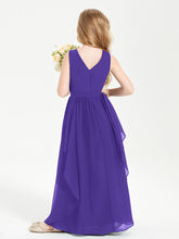 Boho Sleeveless Junior Chiffon Bridesmaids Gown Regency