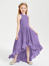 Trendy Boho Junior Bridesmaid Dresses Asymmetrical Cascading Skirt Tahiti