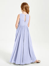 Chic Elegant Sleeveless Dresses for Junior Bridesmaids Lavender