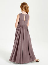 Chic Elegant Sleeveless Dresses for Junior Bridesmaids Vintage Mauve