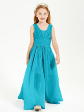 Long V-neck Junior Bridesmaid Dresses Jade