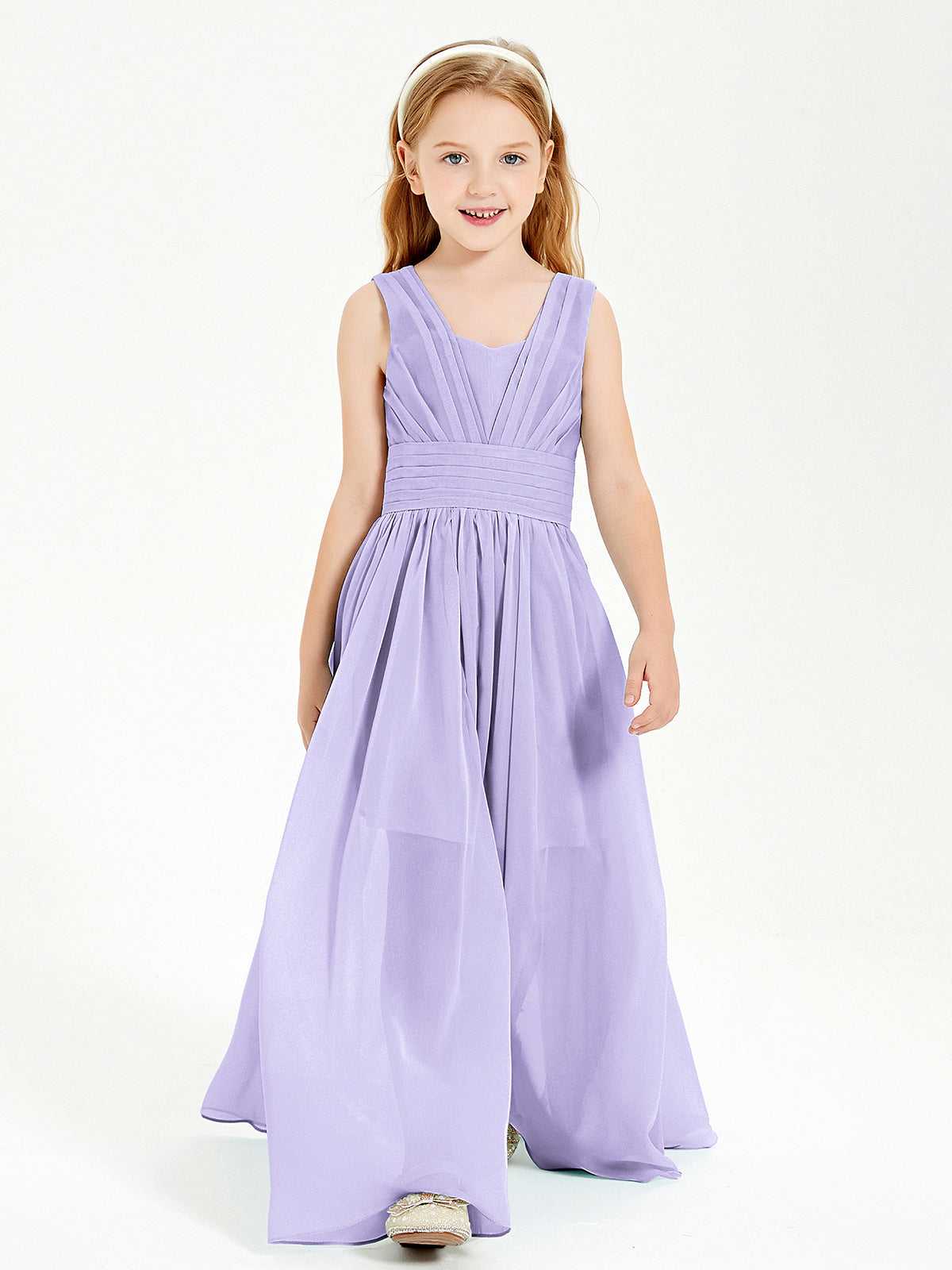 Girls lilac sales bridesmaid dresses