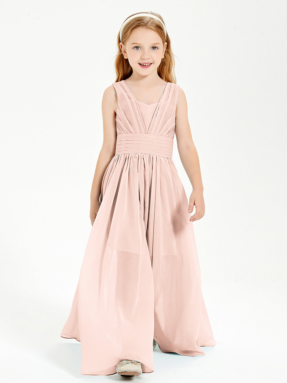 Childrens pink hot sale bridesmaid dresses