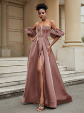 Off the Shoulder Sweetheart Prom Dress Dusty Rose