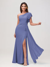 Sheath A-Line One Shoulder Dress Periwinkle