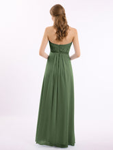 Strapless Sweetheart Dresses with Cascade Skirt Olive Green