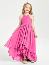 Asymmetrical Chiffon Junior Bridesmaid Dresses Azalea