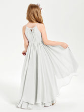 Asymmetrical Chiffon Junior Bridesmaid Dresses Ivory