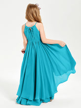 Asymmetrical Chiffon Junior Bridesmaid Dresses Jade