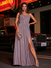 A-line Square Floor length Jersey Gown Dusk