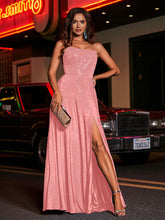 A-line Square Floor length Jersey Gown Flamingo