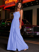 A-line Square Floor length Jersey Gown Lavender