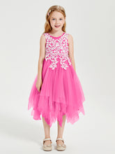 Tea Length Tulle Junior Bridesmaid Dresses Azalea