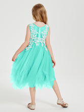 Tea Length Tulle Junior Bridesmaid Dresses Spa