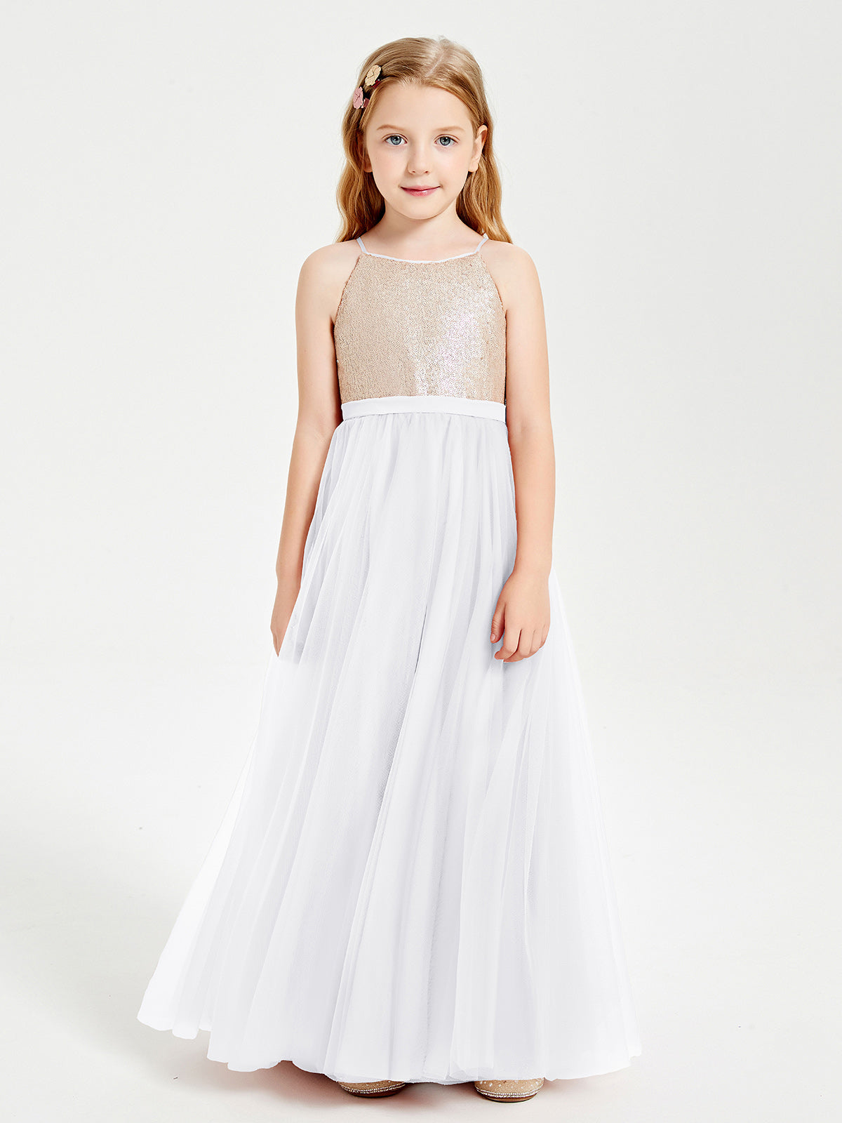 Children's tulle bridesmaid dresses best sale